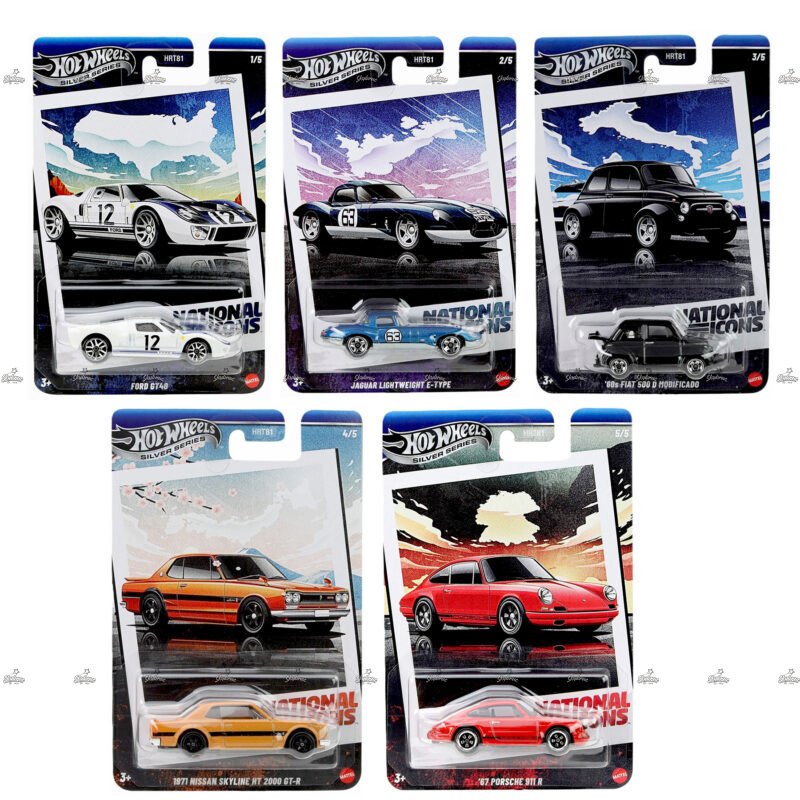 Hot Wheels Silver Series National Icons Set Of 5