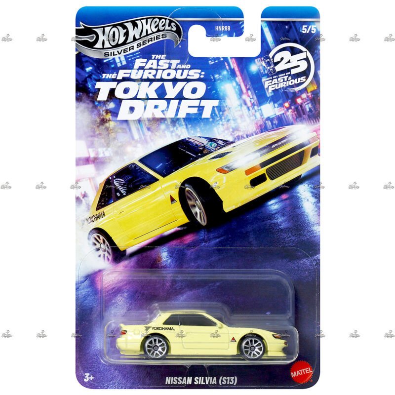 Hot Wheels Silver Series Nissan Silvia S13 The Fast And The Furious Tokyo Drift 25 YEARS EDITION