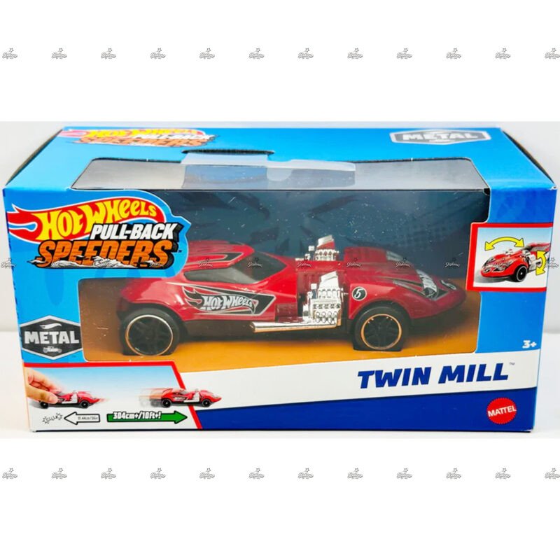 Hot Wheels Twin Mill PULL BACK SPEEDERS