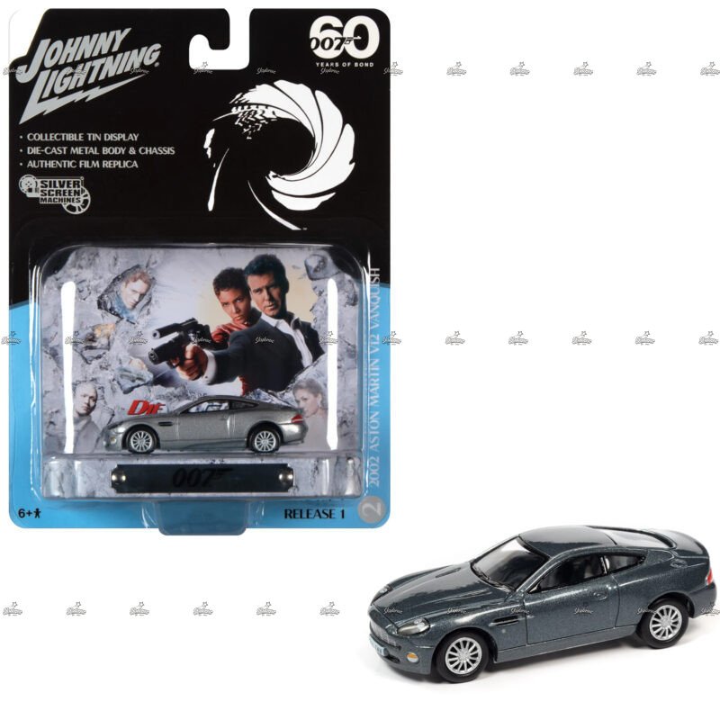 Johnny Lightning 2002 Aston Martin V12 Vanquish JAMES BOND 007 60 YEARS OF BOND