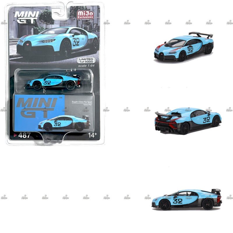 MINI GT Bugatti Chiron Pur Sport GRAN PRIX 487