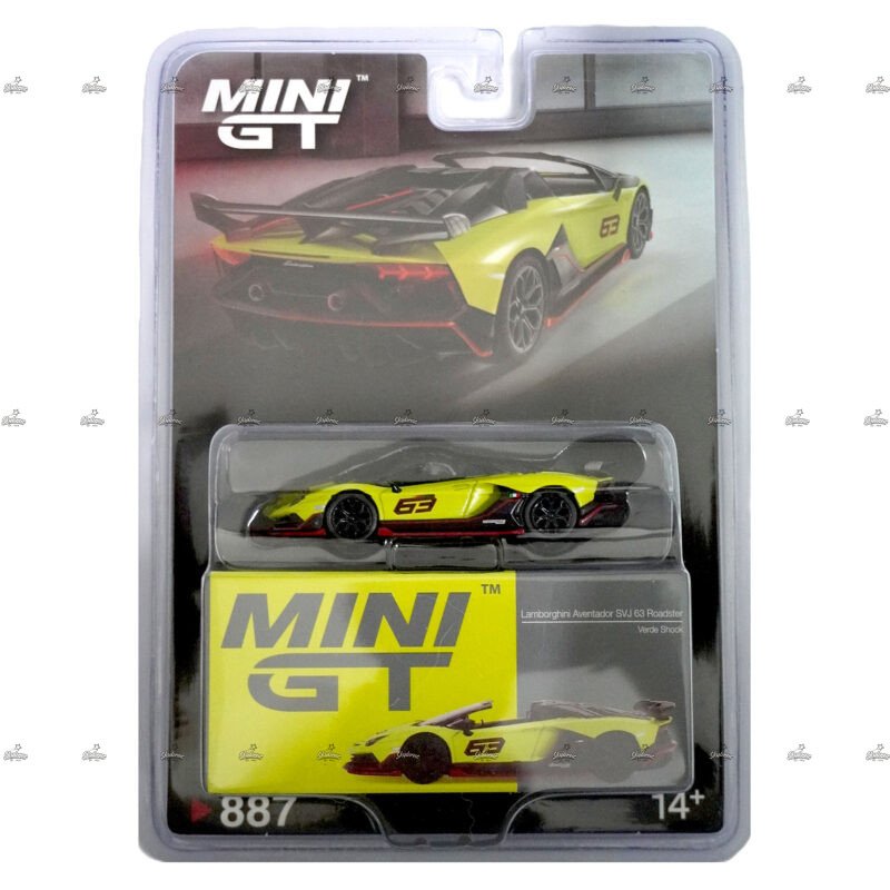 MINI GT Lamborghini Aventador SVJ 63 Roadster Verde Shock 887 1
