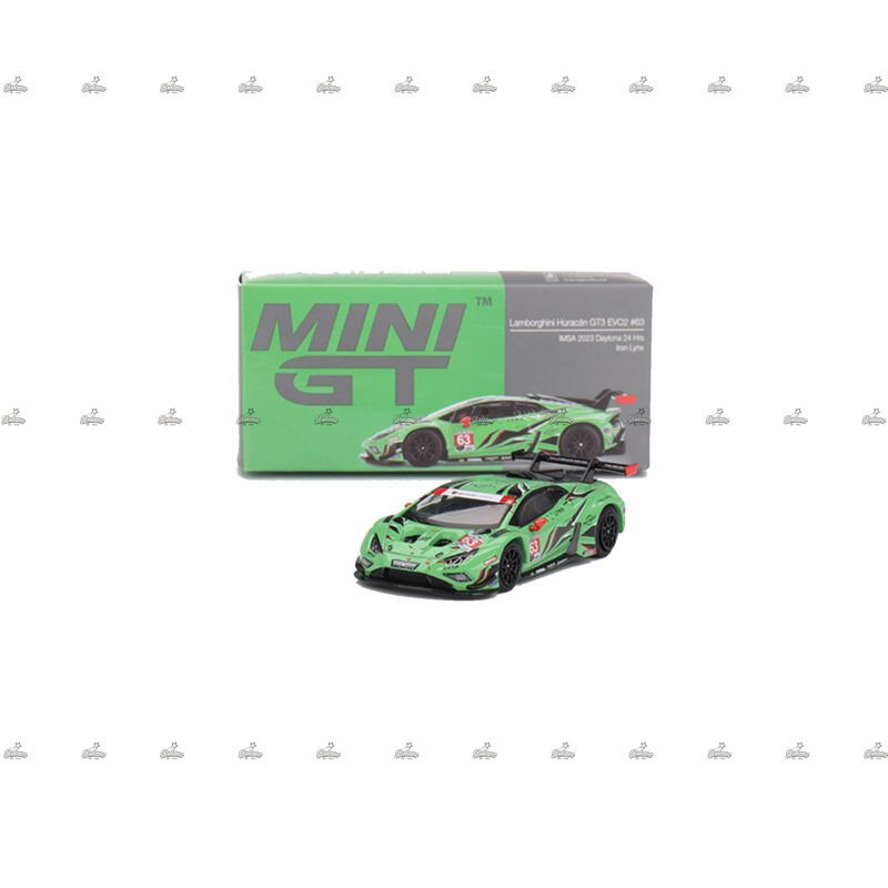 MINI GT Lamborghini Huracan GT3 EVO2 63 IMSA 2003 Daytona 24 Hrs IRON LYNX 813