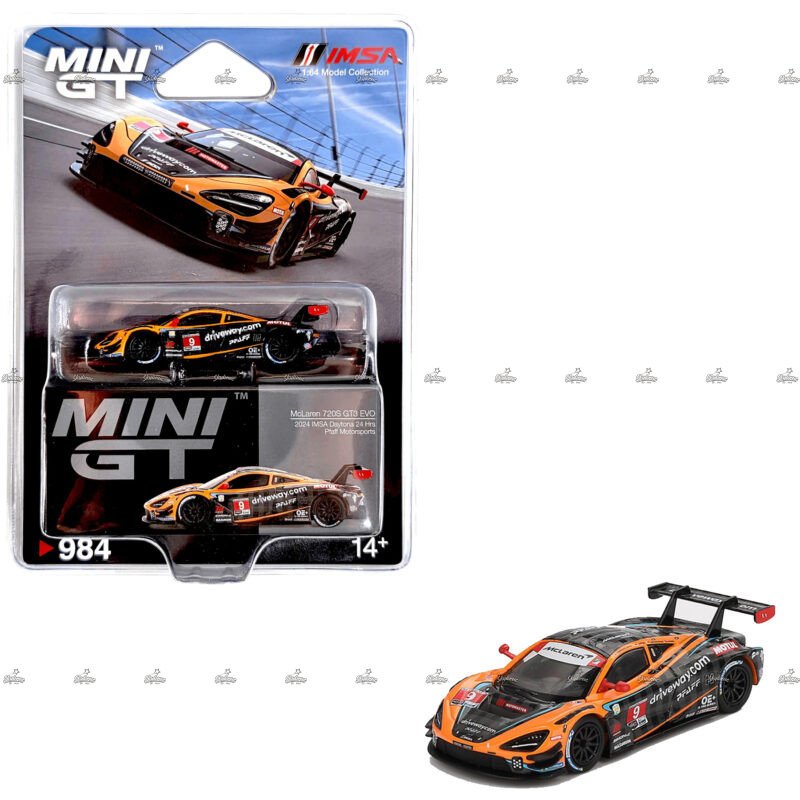MINI GT McLaren 720S GT3 Evo Pfaff Motorsports 2024 IMSA Daytona 24 Hrs 984 A