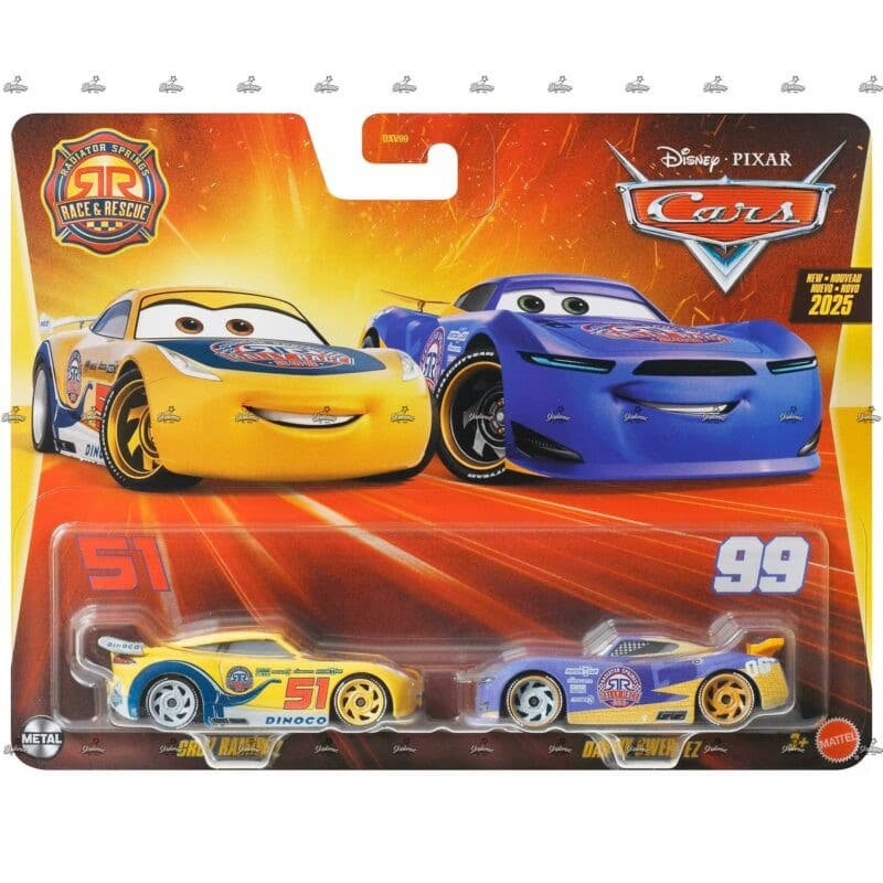 Mattel Disney Pixar Cars – Radiator Springs Race Rescue 2‑Pack Cruz Ramirez Danny Swervez 2025