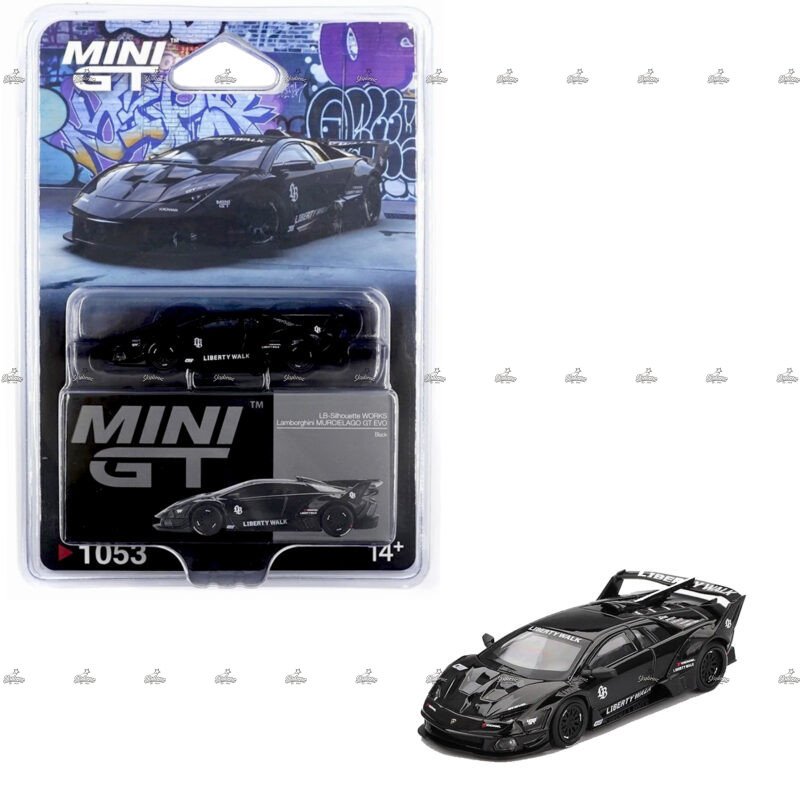Mini GT Lamborghini LB Silhouette WORKS MURCIELAGO GT Evo Black 1053 B