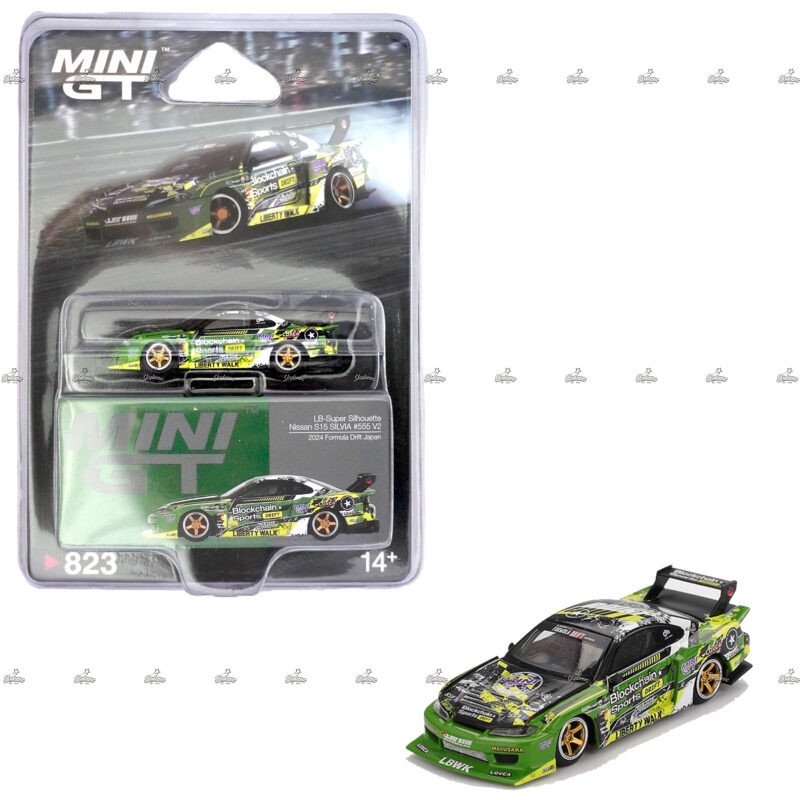 Mini GT Nissan LB Super Silhouette S15 SILVIA 555 V2 2024 Formula Drift Japan 823