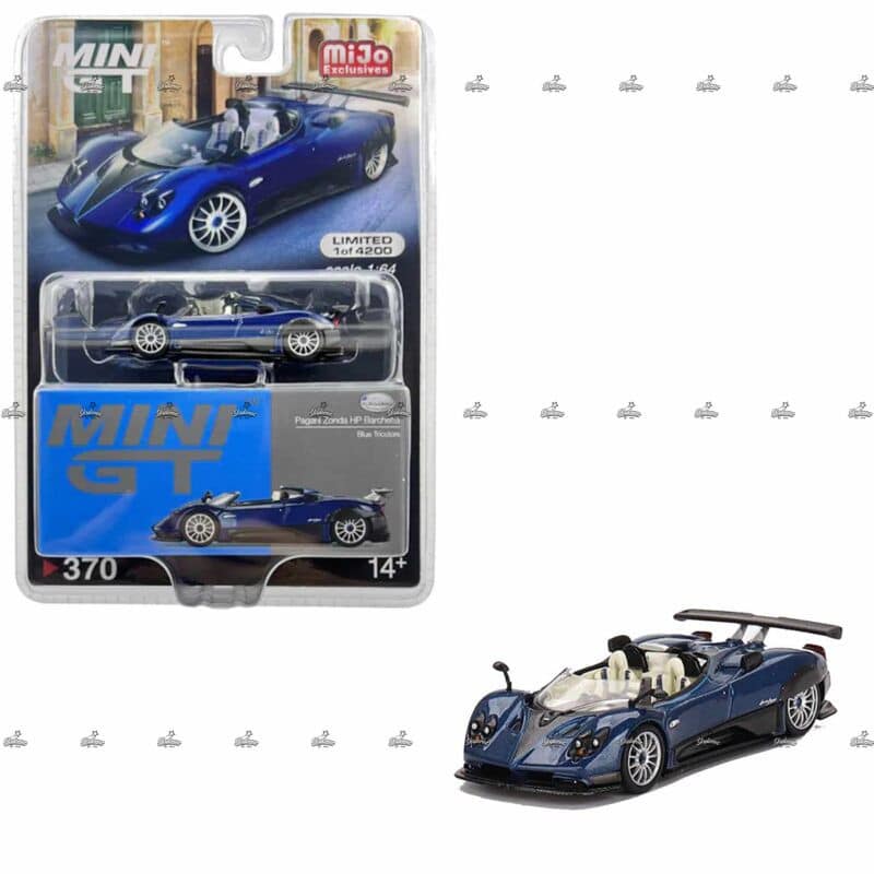 Mini GT Pagani Zonda HP Barchetta Blue Tricolore370