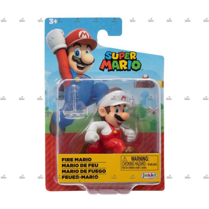 Nintendo Super Mario 2.5 Inch Action Figure FIRE MARIO RUNNING