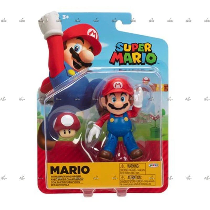 Nintendo Super Mario Action Figure SUPER MARIO WITH RED MUSHROOM FIGURE